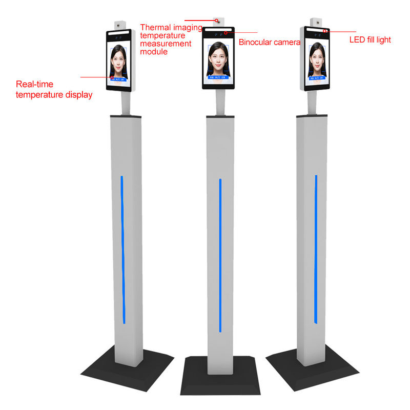 Column Type 8 Inch RS485 Face Recognition Temperature Measurement